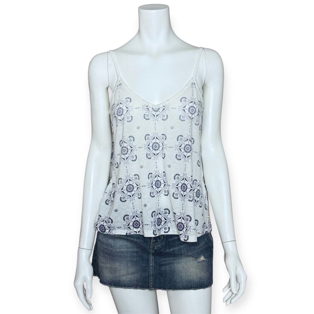 Roxy Cropped Boxy Patterned Tank Top